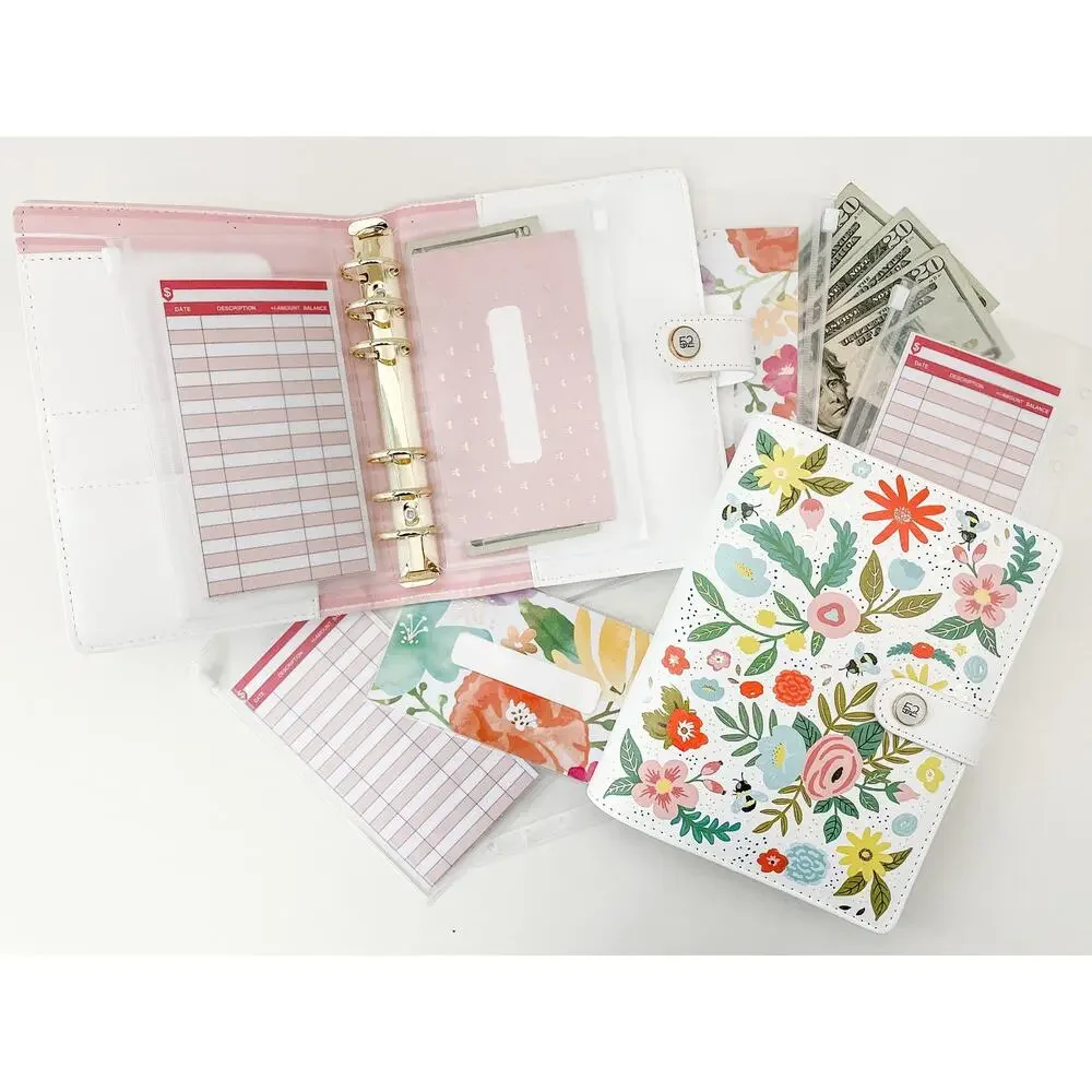 A6 Budget Binder, Cash Envelopes, Reusable Tracker Sheets, Money Binder
